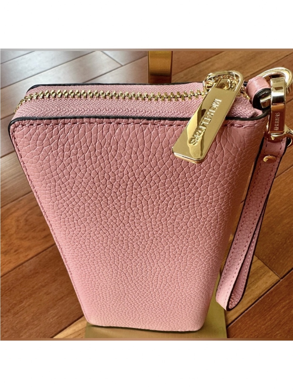 Michael Kors Rose Pink Pebbled Leather Wristlet - Picture 5 of 7